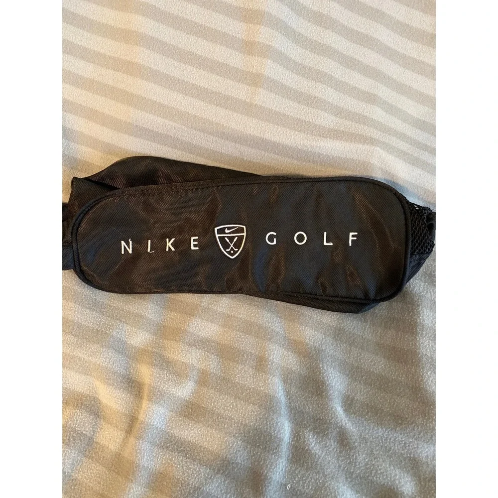Nike Golf Shoe Bag Wailea Maui Hawaii Black Mesh Travel Carrier Zippered Handle